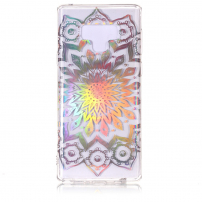 Plastový kryt holo lotus pre Samsung Galaxy Note 9 - transparentný