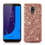 Trblietavý plastový kryt pre Samsung Galaxy J6 (2018) - zlatoružový