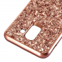 Trblietavý plastový kryt pre Samsung Galaxy J6 (2018) - zlatoružový