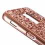 Trblietavý plastový kryt pre Samsung Galaxy J6 (2018) - zlatoružový