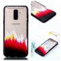 Plastový embosovaný kryt les pre Samsung Galaxy A6 Plus (2018) - priehľadný