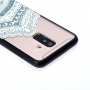 Plastový embosovaný kryt lotus pre Samsung Galaxy A6 Plus (2018) - priehľadný