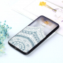 Plastový embosovaný kryt lotus pre Samsung Galaxy A6 Plus (2018) - priehľadný