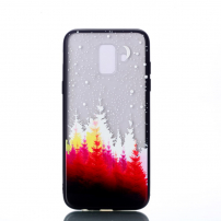 Plastový embosovaný kryt les pre Samsung Galaxy A6 (2018) - priehľadný