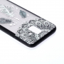 Plastový embosovaný kryt lapač snov pre Samsung Galaxy A6 (2018) - priehľadný