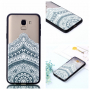 Plastový embosovaný kryt lotus pre Samsung Galaxy J6 (2018) - transparentný