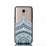 Plastový embosovaný kryt lotus pre Samsung Galaxy J6 (2018) - transparentný