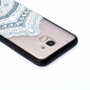 Plastový embosovaný kryt lotus pre Samsung Galaxy J6 (2018) - transparentný