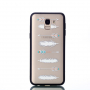 Plastový embosovaný kryt šípy pre Samsung Galaxy J6 (2018) - transparentný