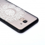 Plastový embosovaný kryt mandala pre Samsung Galaxy J6 (2018) - transparentný