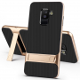 Elegance plastový kryt so stojančekom pre Samsung Galaxy A6 Plus (2018) - zlatý
