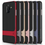 Elegance plastový kryt so stojančekom pre Samsung Galaxy A6 Plus (2018) - zlatý