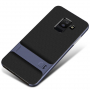Elegance plastový kryt so stojančekom pre Samsung Galaxy A6 Plus (2018) - tmavomodrý