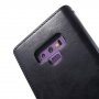 Goospery Mansoor peňaženkové puzdro pre Samsung Galaxy Note 9 - čierne