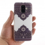 Plastový kryt symetrický vzor pre Samsung Galaxy A6 Plus (2018) - biely