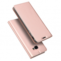 Dux Ducis Skin Pro flipové puzdro pre Samsung Galaxy J4 Plus - ružovo-zlaté