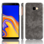 Litchi Skin kožený kryt pre Samsung Galaxy J4 Plus - sivý