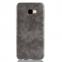 Litchi Skin kožený kryt pre Samsung Galaxy J4 Plus - sivý