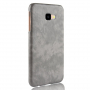 Litchi Skin kožený kryt pre Samsung Galaxy J4 Plus - sivý