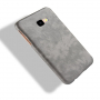 Litchi Skin kožený kryt pre Samsung Galaxy J4 Plus - sivý