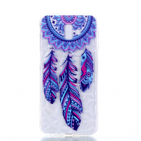 Plastový kryt modrý lapač snov pre Samsung Galaxy J6 Plus - transparentný