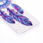 Plastový embosovaný kryt lapač snov pre Samsung Galaxy J4 Plus - transparentný
