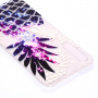 Plastový embosovaný kryt ananás pre Samsung Galaxy A7 (2018) - transparentný
