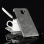 Litchi kožený kryt pre Samsung Galaxy J6 (2018) - sivý