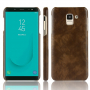 Litchi kožený kryt pre Samsung Galaxy J6 (2018) - hnedý