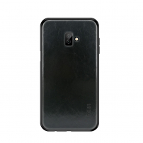 Mofi Kožený kryt pre Samsung Galaxy J6 Plus - čierny
