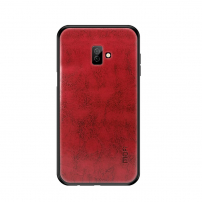 Mofi Kožený kryt pre Samsung Galaxy J6 Plus - červený
