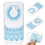Plastový kryt modrý lotus pre Samsung Galaxy J4 Plus - transparentný