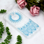Plastový kryt modrý lotus pre Samsung Galaxy J4 Plus - transparentný