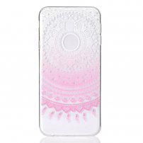 Plastový kryt ružový lotus pre Samsung Galaxy J4 Plus - transparentný