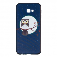 Plastový kryt sova pre Samsung Galaxy J4 Plus - modrý
