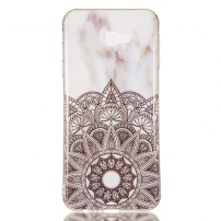 Plastový kryt mandala pre Samsung Galaxy J4 Plus - biely