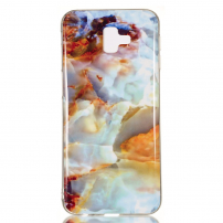 Plastový kryt mramor pre Samsung Galaxy J6 Plus - tyrkysový