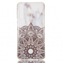 Plastový kryt mandala pre Samsung Galaxy A7 (2018) - biely