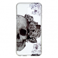 Plastový kryt lebka pre Samsung Galaxy J6 Plus - transparentný