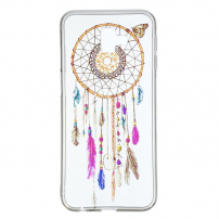 Plastový kryt lapač snov pre Samsung Galaxy J6 Plus - transparentný