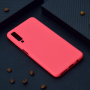 Plastový kryt Frosted pre Samsung Galaxy A7 (2018) - červený