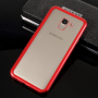 Kryt s magnetickým rámčekom a tvrdeným sklom pre Samsung Galaxy J6 (2018) - červený