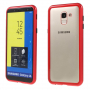 Kryt s magnetickým rámčekom a tvrdeným sklom pre Samsung Galaxy J6 (2018) - červený