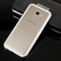 Kryt s magnetickým rámčekom a tvrdeným sklom pre Samsung Galaxy J6 (2018) - strieborný