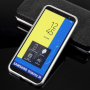 Kryt s magnetickým rámčekom a tvrdeným sklom pre Samsung Galaxy J6 (2018) - strieborný