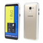 Kryt s magnetickým rámčekom a tvrdeným sklom pre Samsung Galaxy J6 (2018) - strieborný