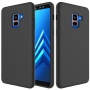 Silikónový kryt Liquid pre Samsung Galaxy A8 Plus (2018) - čierny