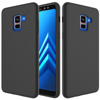 Silikónový kryt Liquid pre Samsung Galaxy A8 Plus (2018) - čierny