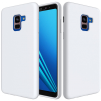Silikónový kryt Liquid pre Samsung Galaxy A8 Plus (2018) - biely