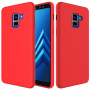 Silikónový kryt Liquid pre Samsung Galaxy A8 Plus (2018) - červený